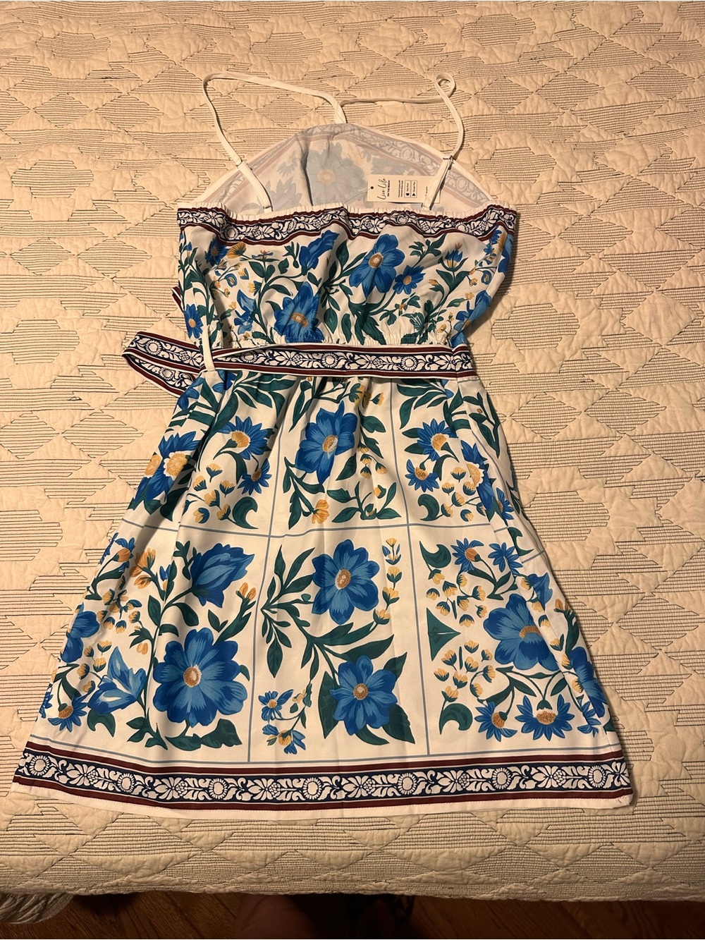 Cupshe White Mini Dress Bahama Honey Floral - Picture 3 of 8